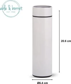 Thermoskan - Thermosfles 500 Ml - Temperatuur Display - 500 Ml - RVS - Wit - Able & Borret 8 Thermoskan - Thermosfles 500 Ml - Temperatuur Display - 500 Ml - RVS - Wit - Able & Borret -Brita Shop 1016x1200
