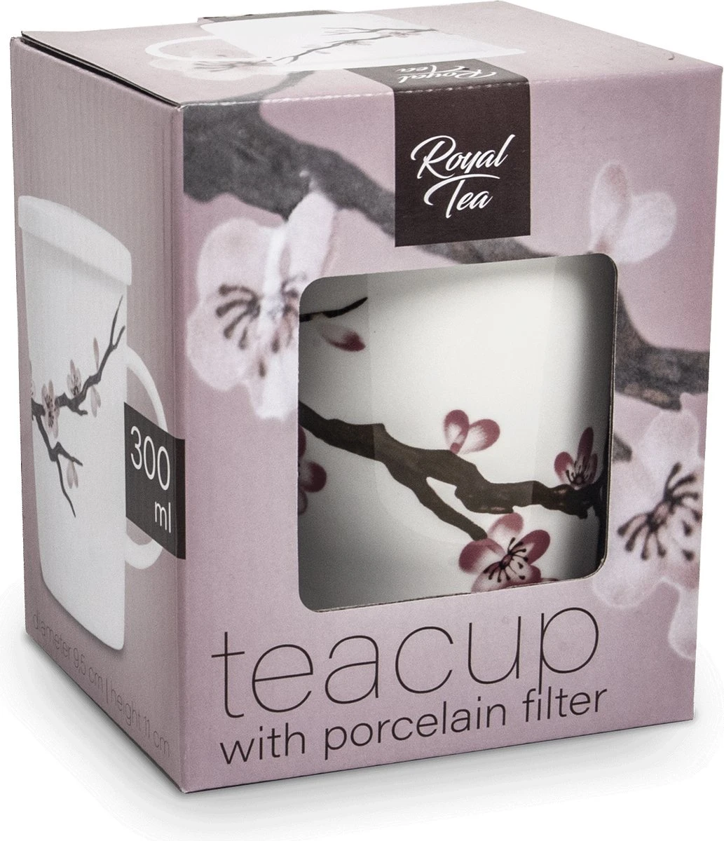 Merkloos Theebeker, Mok Bestaande Uit Kop 300 Ml Met Filter Plus Deksel. 4 Merkloos Theebeker, Mok Bestaande Uit Kop 300 Ml Met Filter Plus Deksel. - Afbeelding 2