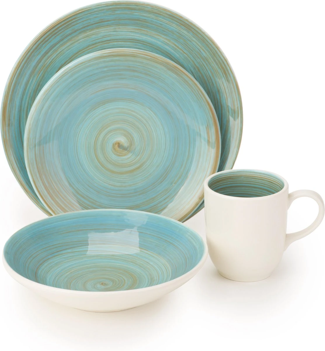 Cosy&Trendy Serviesset 24-delig Turbolino Blauw 3 Cosy&Trendy Serviesset 24-delig Turbolino Blauw