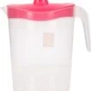 1x Waterkannen/sapkannen Met Roze Deksel 2,5 Liter 11 X 23 X 26 Cm Kunststof - Sapkannen/waterkannen/schenkkannen/limonadekannen -Brita Shop 1114x1200 9