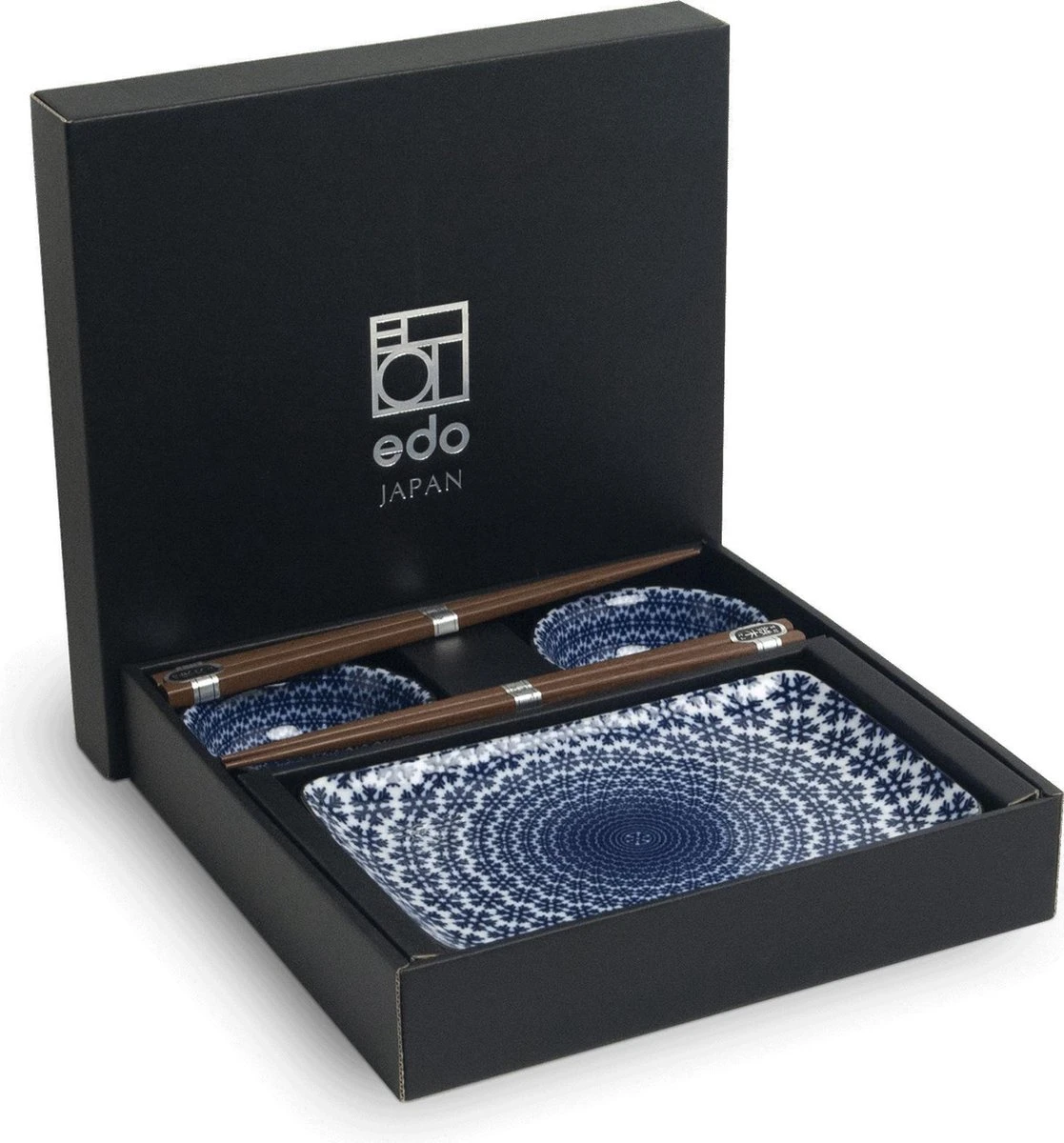 Edo Japan | YUKI | Japanse Sushi Servies Set | 6-Delig | 2 Persoons | Bloem Motief 3 Edo Japan | YUKI | Japanse Sushi Servies Set | 6-Delig | 2 Persoons | Bloem Motief