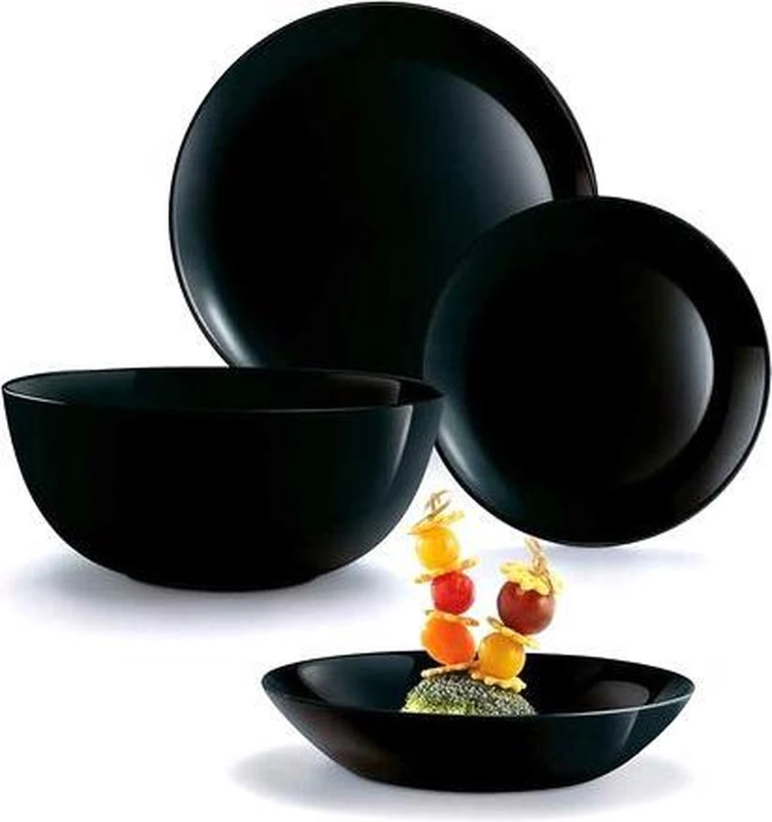 Luminarc Diwali Serviesset - 19-delig - 6 Persoons - Zwart 3 Luminarc Diwali Serviesset - 19-delig - 6 Persoons - Zwart