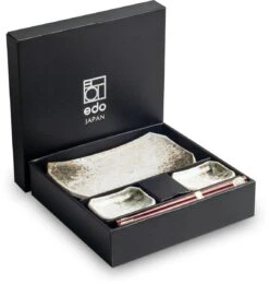 Edo Japan | HIKARI | Japanse Sushi Servies Set | 6-Delig | 2 Persoons | In Geschenkdoos