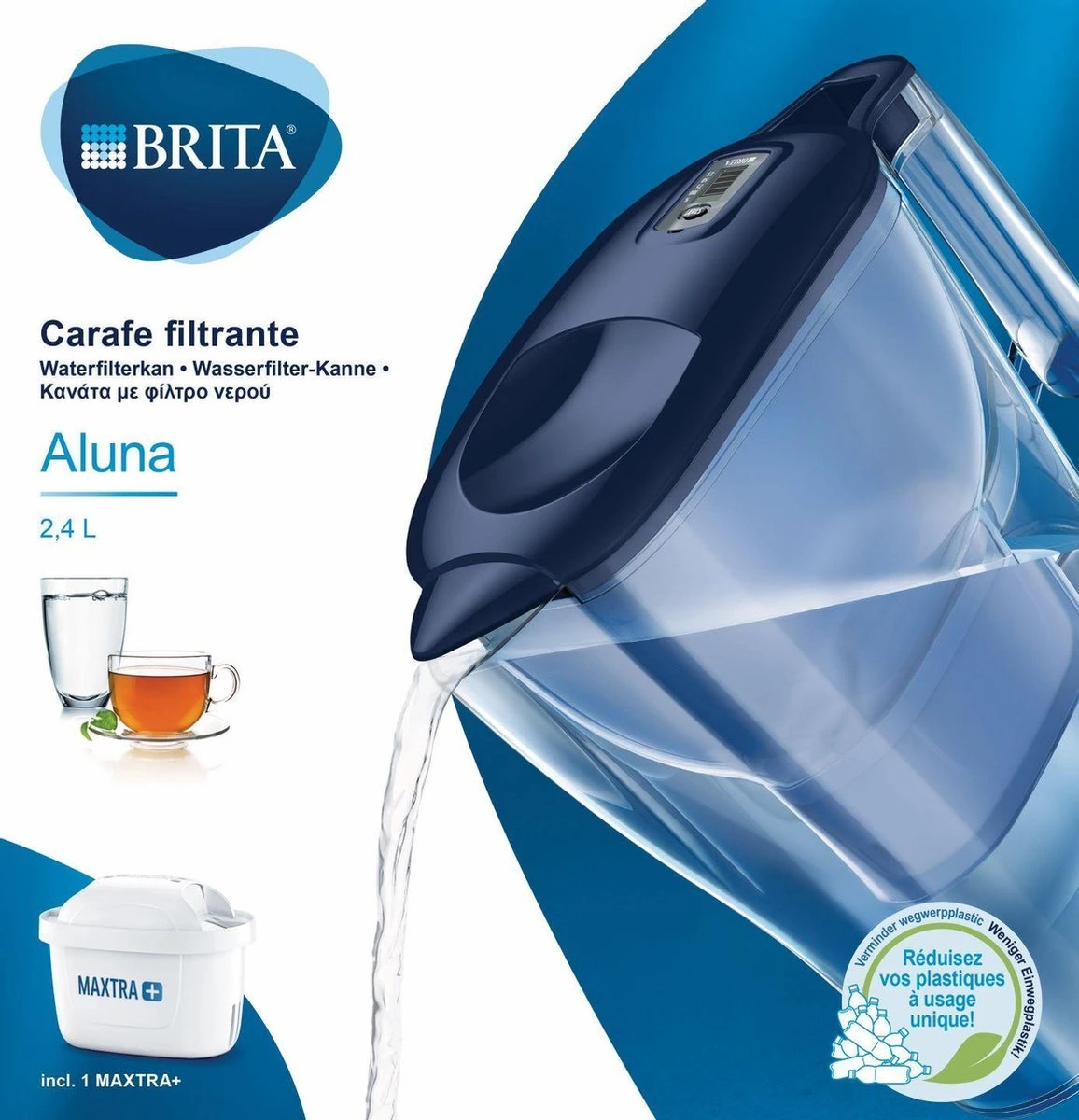 BRITA Fill&enjoy Aluna Cool Waterfilterkan - Blue 9 BRITA Fill&enjoy Aluna Cool Waterfilterkan - Blue - Afbeelding 7