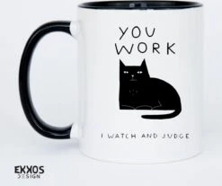 I Work Hard Kat Mok - Katten - Juf Cadeau - Meester Cadeau - Verjaardagscadeau - Cadeau - Verjaardag Cadeau Man - Cadeau Voor Man - Cadeau Voor Vrouw - Mokken - Theeglazen - Koffiekopjes -Brita Shop 1200x1004 1