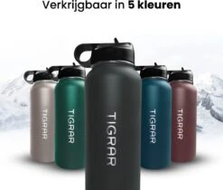 Tigrar - Drinkfles - Waterfles - Thermosfles 1 Liter - RVS - (Grafiet) Zwart - Incl. Extra Dop 3 Rietjes En Reiniger 19 Tigrar - Drinkfles - Waterfles - Thermosfles 1 Liter - RVS - (Grafiet) Zwart - Incl. Extra Dop 3 Rietjes En Reiniger -Brita Shop 1200x1021 1