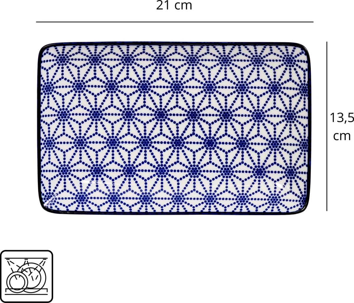 Tokyo Design Studio Nippon Blue Sushiserviesset - Porselein - 6 Delig - 2 Persoons 10 Tokyo Design Studio Nippon Blue Sushiserviesset - Porselein - 6 Delig - 2 Persoons - Afbeelding 8