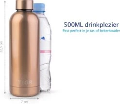 TIGR The Minimalist - Drinkfles - Thermosfles - RVS - 500ml - Rosé Goud -Brita Shop 1200x1040
