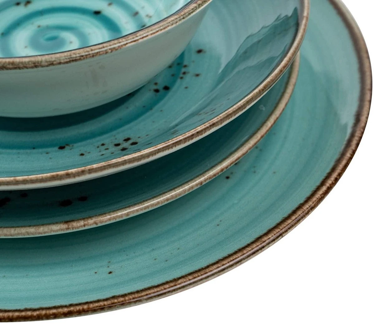 Serviesset 24-delig Van Porselein Voor 6 Personen | Diepe Soepborden, Platte Eetborden, Dessertborden En Schalen | Hoogwaardig Modern Vintage Tafelservies Combiservies | Turquoise 3 Serviesset 24-delig Van Porselein Voor 6 Personen | Diepe Soepborden, Platte Eetborden, Dessertborden En Schalen | Hoogwaardig Modern Vintage Tafelservies Combiservies | Turquoise