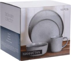 Excellent Serviesset - Servies - 16 Stuks - Aardewerk - Grijs -Brita Shop 1200x1044 2