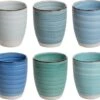 Koffiemok - Blue - 6 Stuks - Aardewerk - 340 ML - Zonder Oor -Brita Shop 1200x1045