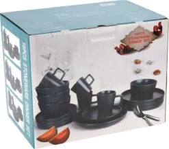 Homecookingchef Serviesset - Mat Zwart - 16-delig - Sterk Aardewerk 14 Homecookingchef Serviesset - Mat Zwart - 16-delig - Sterk Aardewerk -Brita Shop 1200x1055