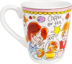 Blond Amsterdam Even Bijkletsen Mok 350 Ml - Roze Rand -Brita Shop 1200x1064 1