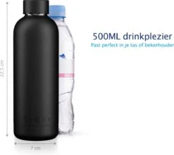 TIGR Minimalist - Drinkfles - Thermosfles - RVS - 500ml - Zwart - Black Edition 7 TIGR Minimalist - Drinkfles - Thermosfles - RVS - 500ml - Zwart - Black Edition -Brita Shop 1200x1069
