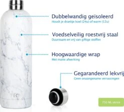TIGR The Minimalist - Drinkfles - Thermosfles - RVS - 750ml - Wit Marmer 8 TIGR The Minimalist - Drinkfles - Thermosfles - RVS - 750ml - Wit Marmer -Brita Shop 1200x1085