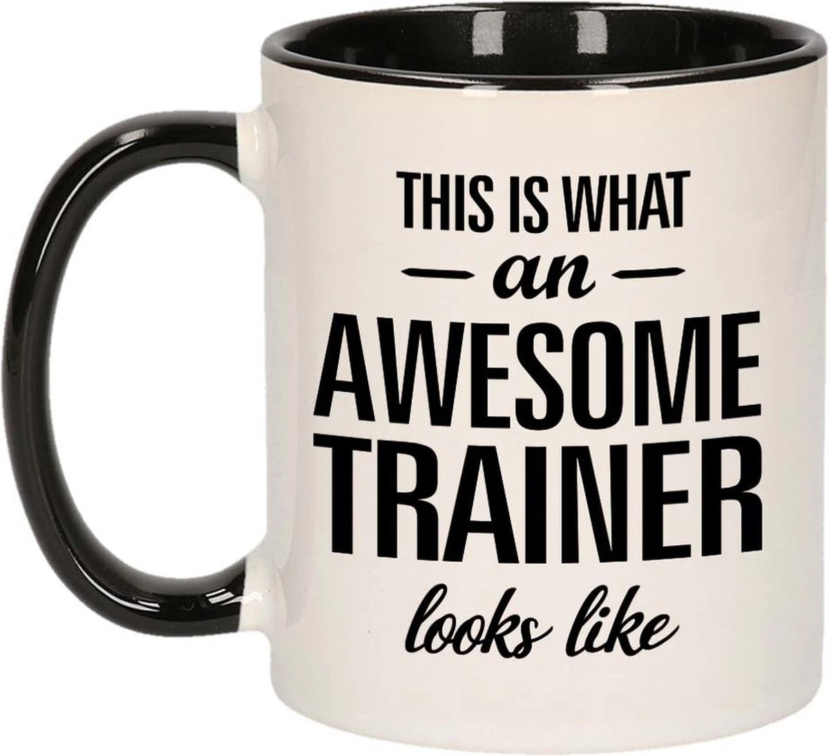 Cadeau Awesome Trainer / Geweldige Trainer Beker / Mok - Zwart Met Wit - 300 Ml Keramiek - Zwarte Bekers 3 Cadeau Awesome Trainer / Geweldige Trainer Beker / Mok - Zwart Met Wit - 300 Ml Keramiek - Zwarte Bekers
