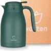 Vatten® Premium RVS Thermoskan - Donkergroen - 1.5 Liter - Met Drukknop - Isoleerkan 1 Vatten® Premium RVS Thermoskan - Donkergroen - 1.5 Liter - Met Drukknop - Isoleerkan -Brita Shop 1200x1100