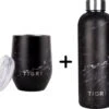 TIGR The Combo - Voordeelset Minimalist Thermosfles En Cup Warmhoudbeker - 500ml - Zwart Marmer -Brita Shop 1200x1101