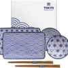 Tokyo Design Studio Nippon Blue Sushiserviesset - Porselein - 6 Delig - 2 Persoons 1 Tokyo Design Studio Nippon Blue Sushiserviesset - Porselein - 6 Delig - 2 Persoons -Brita Shop 1200x1119 3