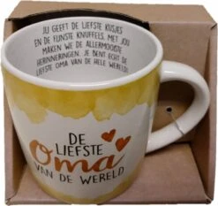 Enjoy Mok - De Liefste Oma Van De Wereld - Met Binnen Tekst - Koffie Mok - Beker - Moederdag - Liefde - Verjaardagscadeau -Brita Shop 1200x1132 1