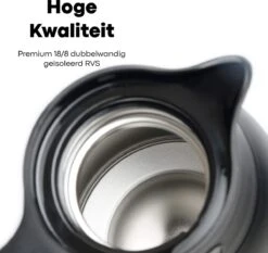 Vatten® Premium RVS Thermoskan - Donkergroen - 1.5 Liter - Met Drukknop - Isoleerkan 12 Vatten® Premium RVS Thermoskan - Donkergroen - 1.5 Liter - Met Drukknop - Isoleerkan -Brita Shop 1200x1133