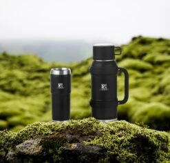 MacGyver RVS Thermoskan 1.5 Ltr – RVS Thermosbeker 0,55 Ltr - Langdurig Warm/koud - Zwart -Brita Shop 1200x1145