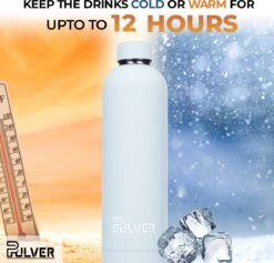 Pulver - RVS Thermosfles / Drinkfles – BPA Vrij – 750 Ml - Waterfles Met Draaidop – Drinkfles – Dubbele Isolatie - Rubberen Coating- Licht Groen 11 Pulver - RVS Thermosfles / Drinkfles – BPA Vrij – 750 Ml - Waterfles Met Draaidop – Drinkfles – Dubbele Isolatie - Rubberen Coating- Licht Groen -Brita Shop 1200x1150