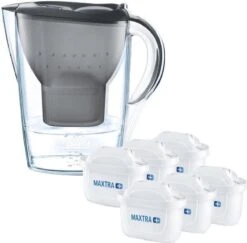 BRITA - Waterfilterkan Marella Cool - Grafiet - 2,4L + 6 MAXTRA+ Waterfilterpatronen 20 BRITA - Waterfilterkan Marella Cool - Grafiet - 2,4L + 6 MAXTRA+ Waterfilterpatronen -Brita Shop 1200x1181
