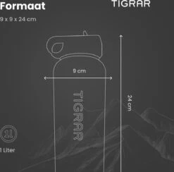 Tigrar - Drinkfles - Waterfles - Thermosfles 1 Liter - RVS - (Grafiet) Zwart - Incl. Extra Dop 3 Rietjes En Reiniger 21 Tigrar - Drinkfles - Waterfles - Thermosfles 1 Liter - RVS - (Grafiet) Zwart - Incl. Extra Dop 3 Rietjes En Reiniger -Brita Shop 1200x1184