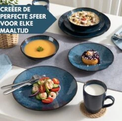 Serviesset – 16 Delig – 4 Persoons – Porselein - Luxe - Blauw 11 Serviesset – 16 Delig – 4 Persoons – Porselein - Luxe - Blauw -Brita Shop 1200x1188 2