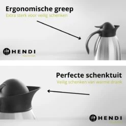 Hendi Thermoskan 2 Liter - Isoleerkan Met Drukknop - Zwart - Ø14,5x(H)26cm -Brita Shop 1200x1200 115