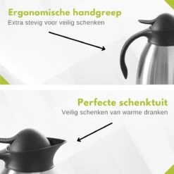 Hendi Thermoskan 1,5 Liter - Isoleerkan Met Drukknop - Zwart - Ø14,5x(H)23cm -Brita Shop 1200x1200 127