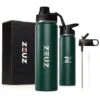 ZEUZ® Premium RVS Thermosfles & Drinkfles – Waterfles Met Rietje - BPA Vrij – 700 Ml - Mat Groen 2 ZEUZ® Premium RVS Thermosfles & Drinkfles – Waterfles Met Rietje - BPA Vrij – 700 Ml - Mat Groen -Brita Shop 1200x1200 179