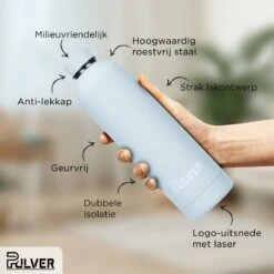 Pulver - RVS Thermosfles / Drinkfles – BPA Vrij – 750 Ml - Waterfles Met Draaidop – Drinkfles – Dubbele Isolatie - Rubberen Coating- Licht Groen 10 Pulver - RVS Thermosfles / Drinkfles – BPA Vrij – 750 Ml - Waterfles Met Draaidop – Drinkfles – Dubbele Isolatie - Rubberen Coating- Licht Groen -Brita Shop 1200x1200 217