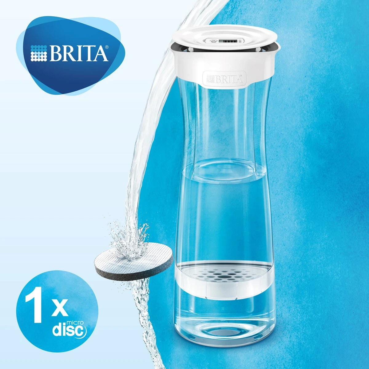 BRITA - Fill&Serve Waterfilterkaraf - 1,3L - Wit Grafiet - Inclusief 1 MicroDisc Waterfilter 12 BRITA - Fill&Serve Waterfilterkaraf - 1,3L - Wit Grafiet - Inclusief 1 MicroDisc Waterfilter - Afbeelding 10