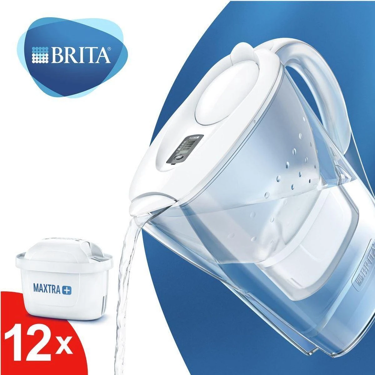 BRITA - Waterfilterkan Marella Cool - Wit - 2,4L + 12 MAXTRA+ Waterfilterpatronen 10 BRITA - Waterfilterkan Marella Cool - Wit - 2,4L + 12 MAXTRA+ Waterfilterpatronen - Afbeelding 8
