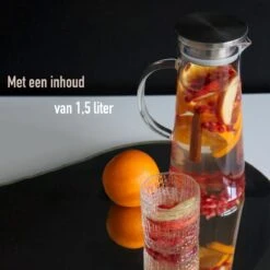 MÊZON® Schenkkan - Glazen Waterkan - Waterkaraf Voor Fruitwater - Multifunctionele Decanteer Karaf - Kan Met Deksel - 1.5L Capaciteit -Brita Shop 1200x1200 392
