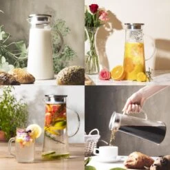 MÊZON® Schenkkan - Glazen Waterkan - Waterkaraf Voor Fruitwater - Multifunctionele Decanteer Karaf - Kan Met Deksel - 1.5L Capaciteit -Brita Shop 1200x1200 393