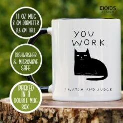 I Work Hard Kat Mok - Katten - Juf Cadeau - Meester Cadeau - Verjaardagscadeau - Cadeau - Verjaardag Cadeau Man - Cadeau Voor Man - Cadeau Voor Vrouw - Mokken - Theeglazen - Koffiekopjes -Brita Shop 1200x1200 464