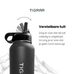 Tigrar - Drinkfles - Waterfles - Thermosfles 1 Liter - RVS - (Grafiet) Zwart - Incl. Extra Dop 3 Rietjes En Reiniger 15 Tigrar - Drinkfles - Waterfles - Thermosfles 1 Liter - RVS - (Grafiet) Zwart - Incl. Extra Dop 3 Rietjes En Reiniger -Brita Shop 1200x1200 97