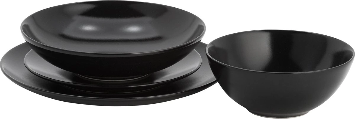 Lite-Body - Serviesset Hermes - 6 Personen - 24 Delig - Rond - Zwart Mat 5 Lite-Body - Serviesset Hermes - 6 Personen - 24 Delig - Rond - Zwart Mat - Afbeelding 3