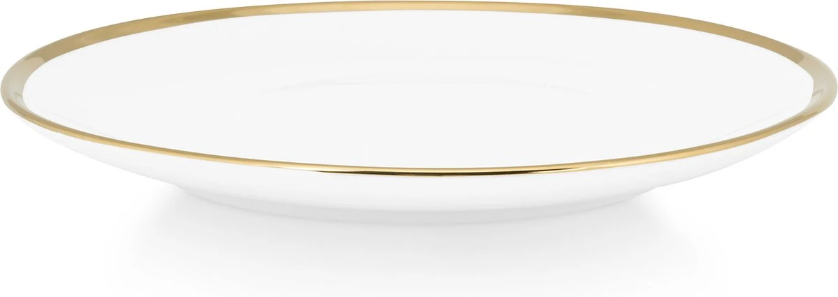 Vtwonen Serviesset - Wit-Goud - Porselein - 24-delig 11 Vtwonen Serviesset - Wit-Goud - Porselein - 24-delig - Afbeelding 9