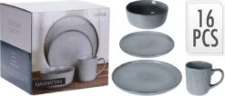 Excellent Serviesset - Servies - 16 Stuks - Aardewerk - Grijs -Brita Shop 1200x516 1