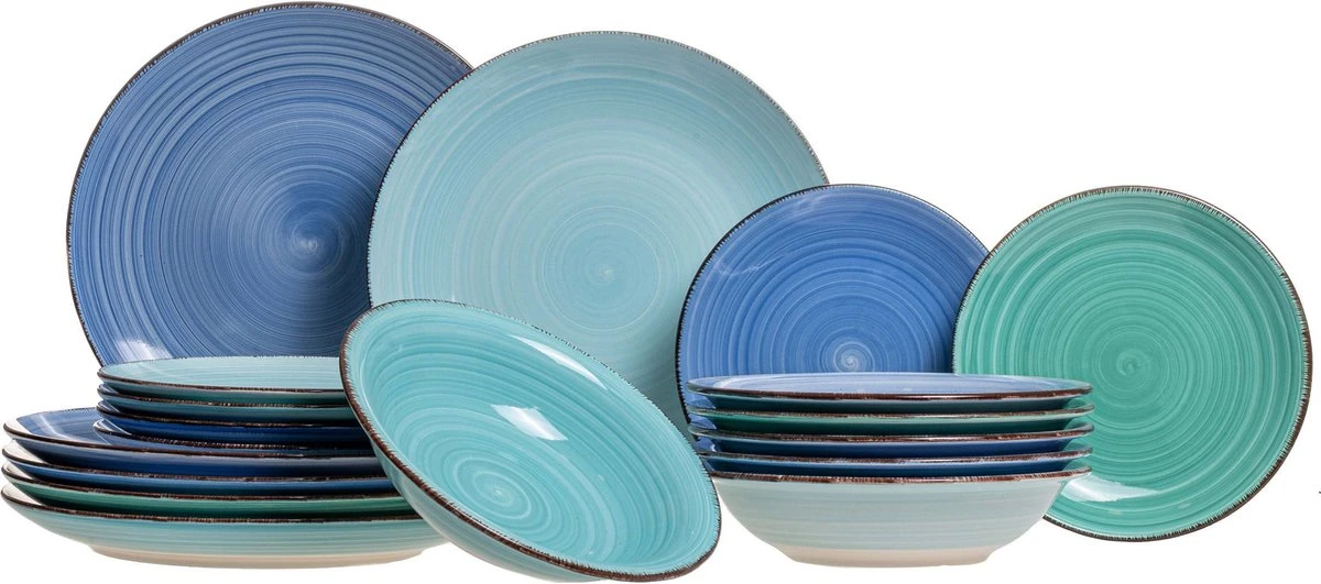 Studio Tavola Serviesset Ocean Blue 18-Delig 3 Studio Tavola Serviesset Ocean Blue 18-Delig