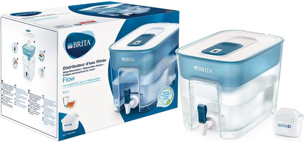 BRITA - Waterfilterkan Flow Cool - Blauw - 8,2L 17 BRITA - Waterfilterkan Flow Cool - Blauw - 8,2L - Afbeelding 15