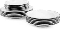 Serviesset Bordenset 6 Persoons 18 Delig - Wit Met Zwart Randje 11 Serviesset Bordenset 6 Persoons 18 Delig - Wit Met Zwart Randje -Brita Shop 1200x579 1