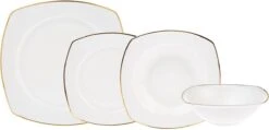 Karaca Adelia -24 Delig-voor 6 Personen -porselein -gouden Half Vierkant Serviesset-goud&wit -Brita Shop 1200x579 2