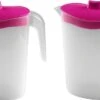 2x Waterkannen/sapkannen Met Roze Deksel 2,5 Liter 11 X 23 X 26 Cm Kunststof - Sapkannen/waterkannen/schenkkannen/limonadekannen -Brita Shop 1200x621
