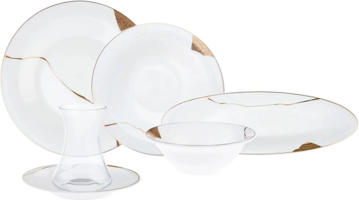 Karaca Fine Pearl Quora 26-delige Combiserviesset Voor 6 Personen, Porseleinen Serviesset, Tafelservies Voor 6 Personen, Ontbijtbord + Koffiebeker 5 Karaca Fine Pearl Quora 26-delige Combiserviesset Voor 6 Personen, Porseleinen Serviesset, Tafelservies Voor 6 Personen, Ontbijtbord + Koffiebeker - Afbeelding 3