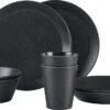 Mepal - Serviesset Bloom 8-delig – Geschikt Als Stijlvol Buitenservies - Pebble Black – Ideaal Voor Buiten En Binnen – Licht In Gewicht -Brita Shop 1200x681
